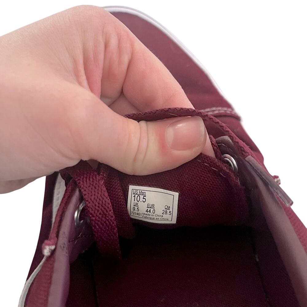 VANS Ward Low Top Sneakers Red Burgundy Maroon Skater Streetwear 10.5 - Picture 8 of 9